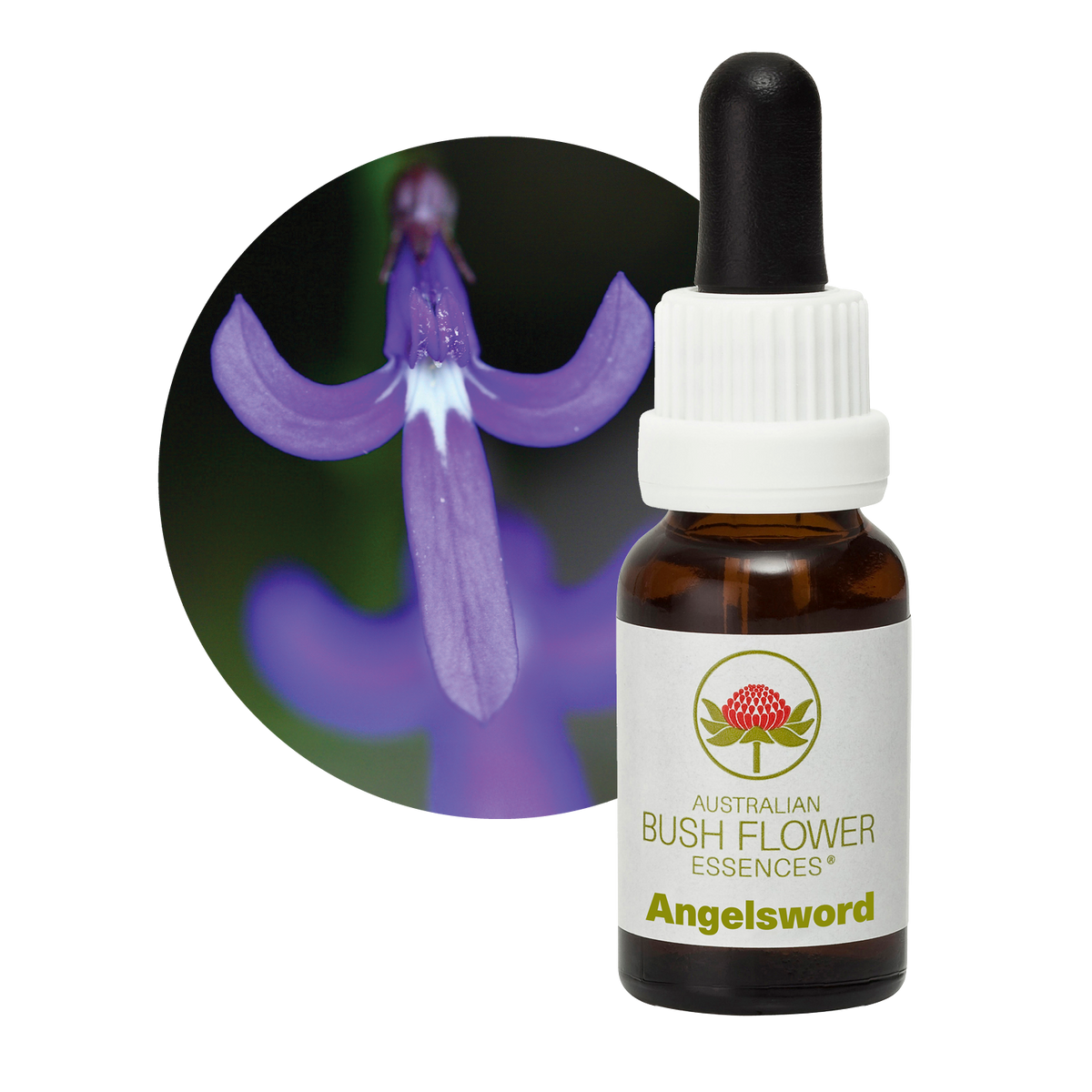 Australian Bush Flower Essences Angelsword Stock Essence – 15ml — original manufacturer bottle photograph