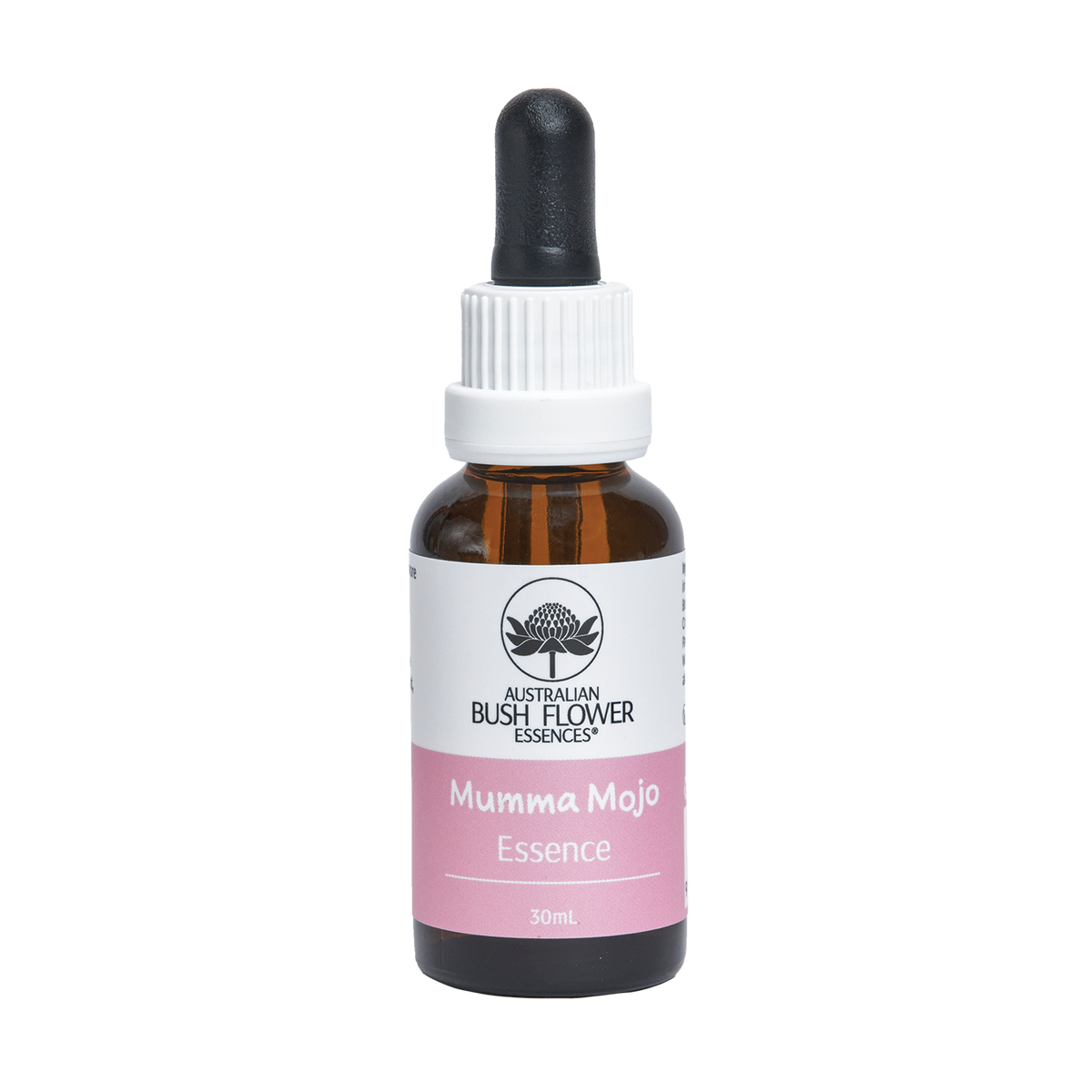Australian Bush Flower Mumma Mojo Essence Drops – 30ml — original manufacturer bottle photograph