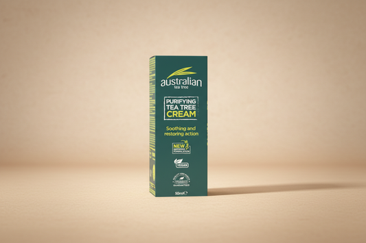 Australian Tea Tree Purifying Cream packaging on a white background