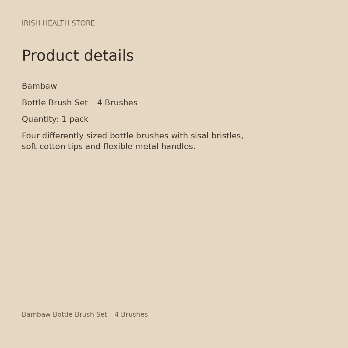 Bambaw Bottle Brush Set – 4 Brushes product details
