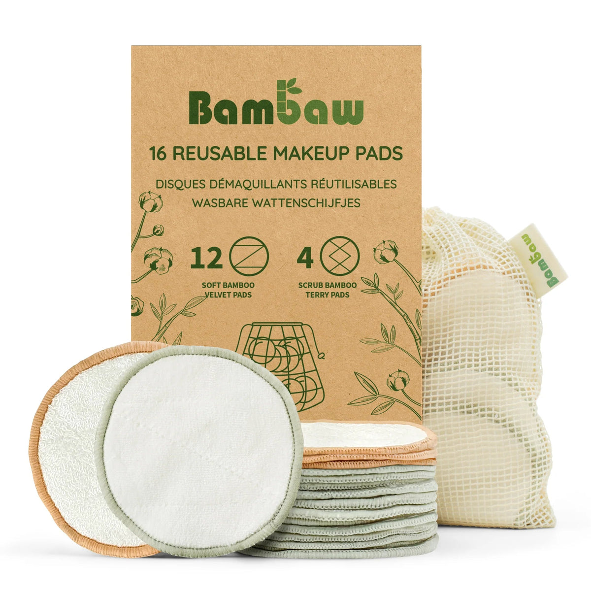 Bambaw Reusable Makeup Remover Pads – 16 pads — original supplier photograph