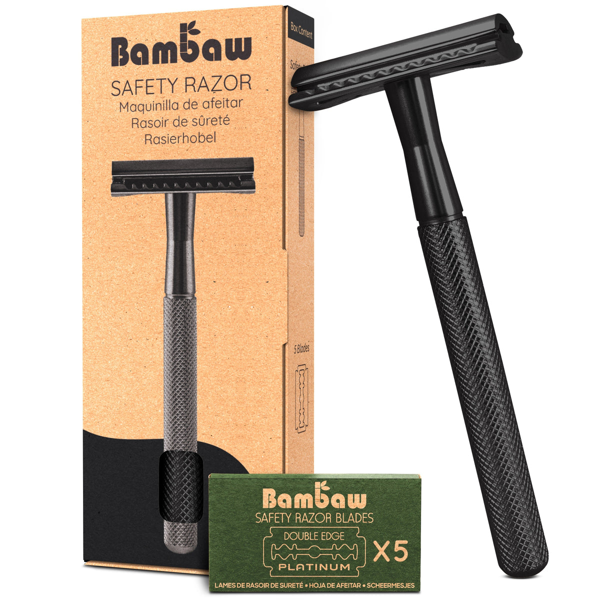 Bambaw Metal Safety Razor – Black — original manufacturer product photo