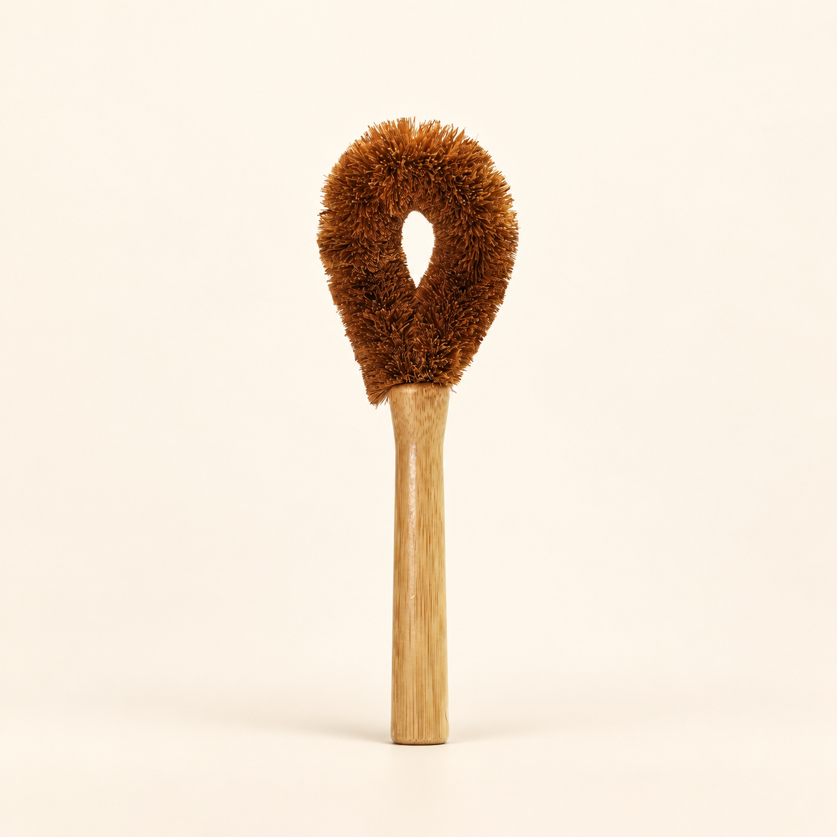 Bambaw Dish Brush Coconut Bristles on a warm beige background