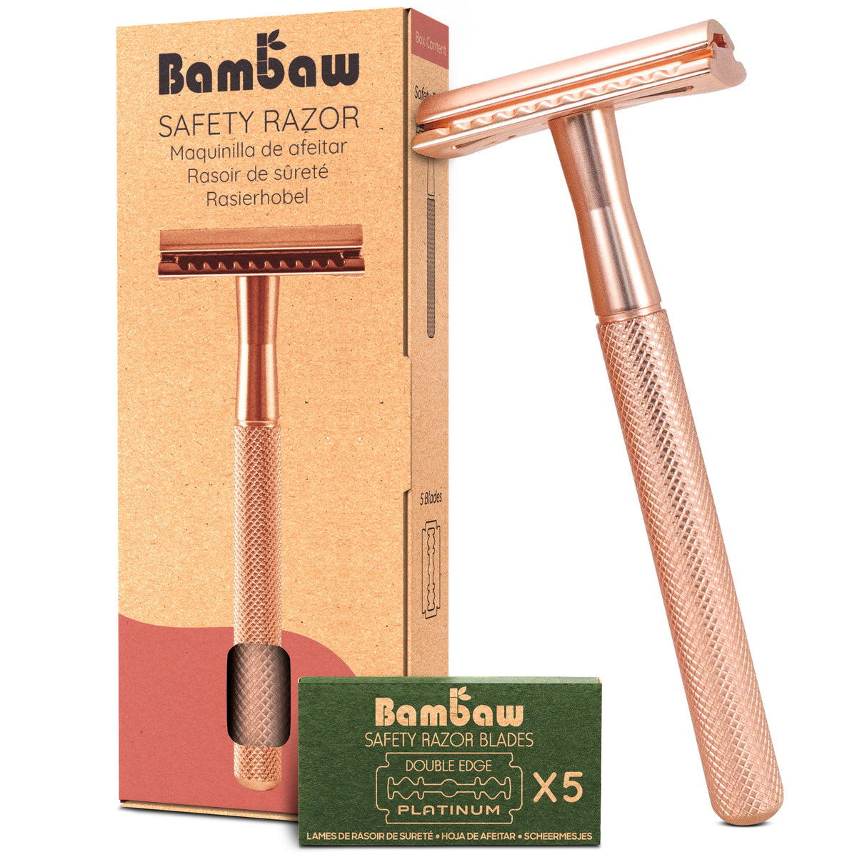 Bambaw Metal Safety Razor – Rose Gold — original manufacturer product photo