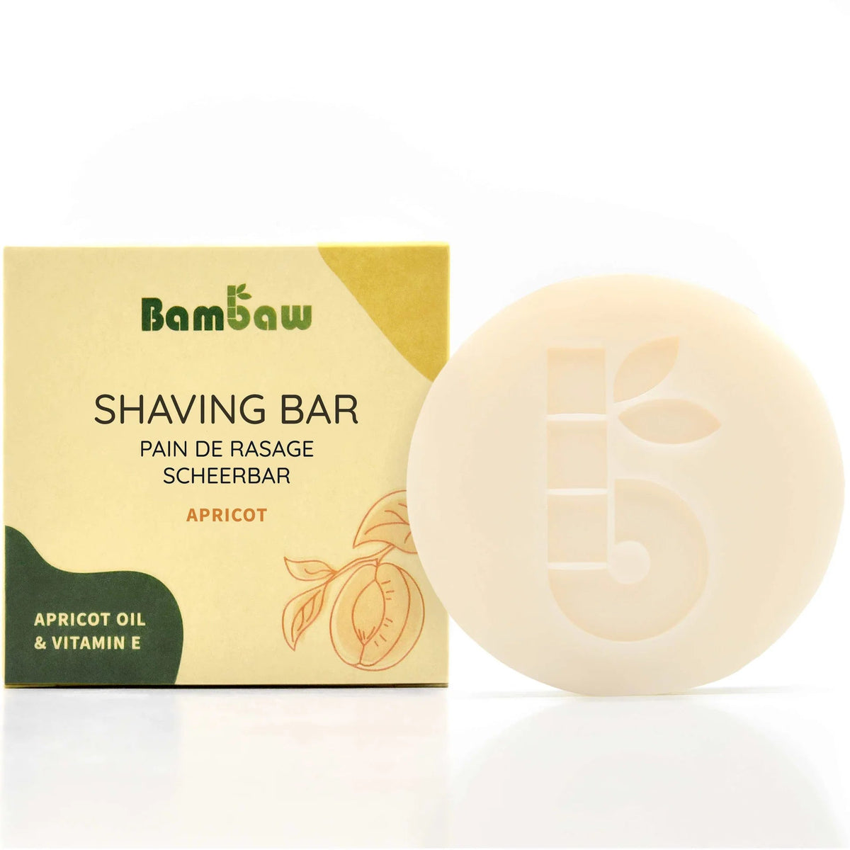 Bambaw Hydrating Apricot Shaving Soap – 80g — original manufacturer product photo