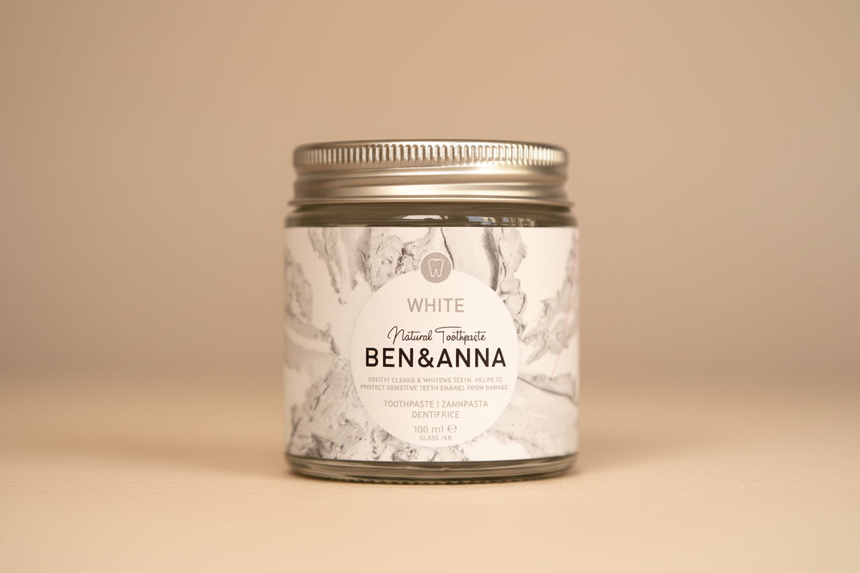 Ben and Anna Toothpaste Whitening 100ml glass jar