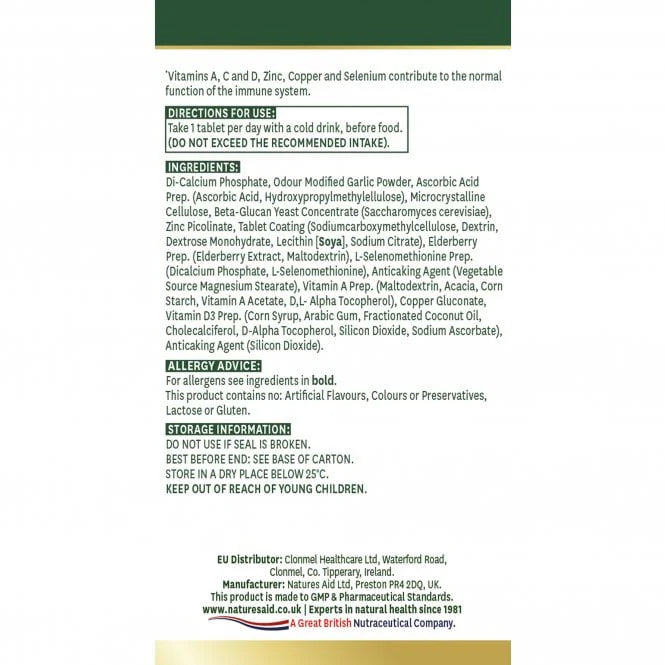 Beta Glucans Immune Supplement Tablets.