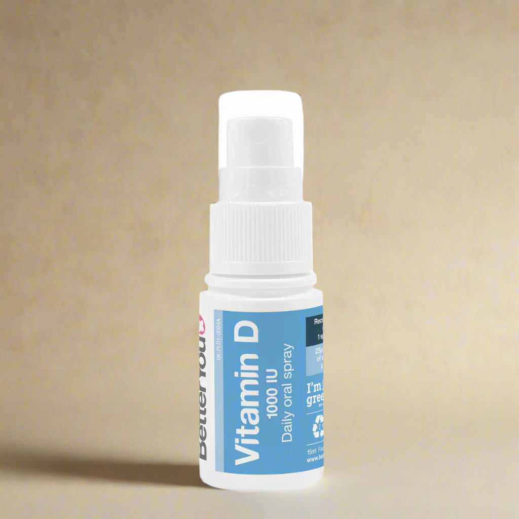 Better You D Lux 1000 Vitamin D Oral Spray 15ml for bone and immune support