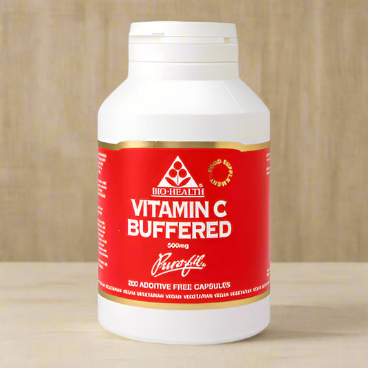 Biohealth Buffered Vitamin C 200 Capsules non-acidic vegan supplement