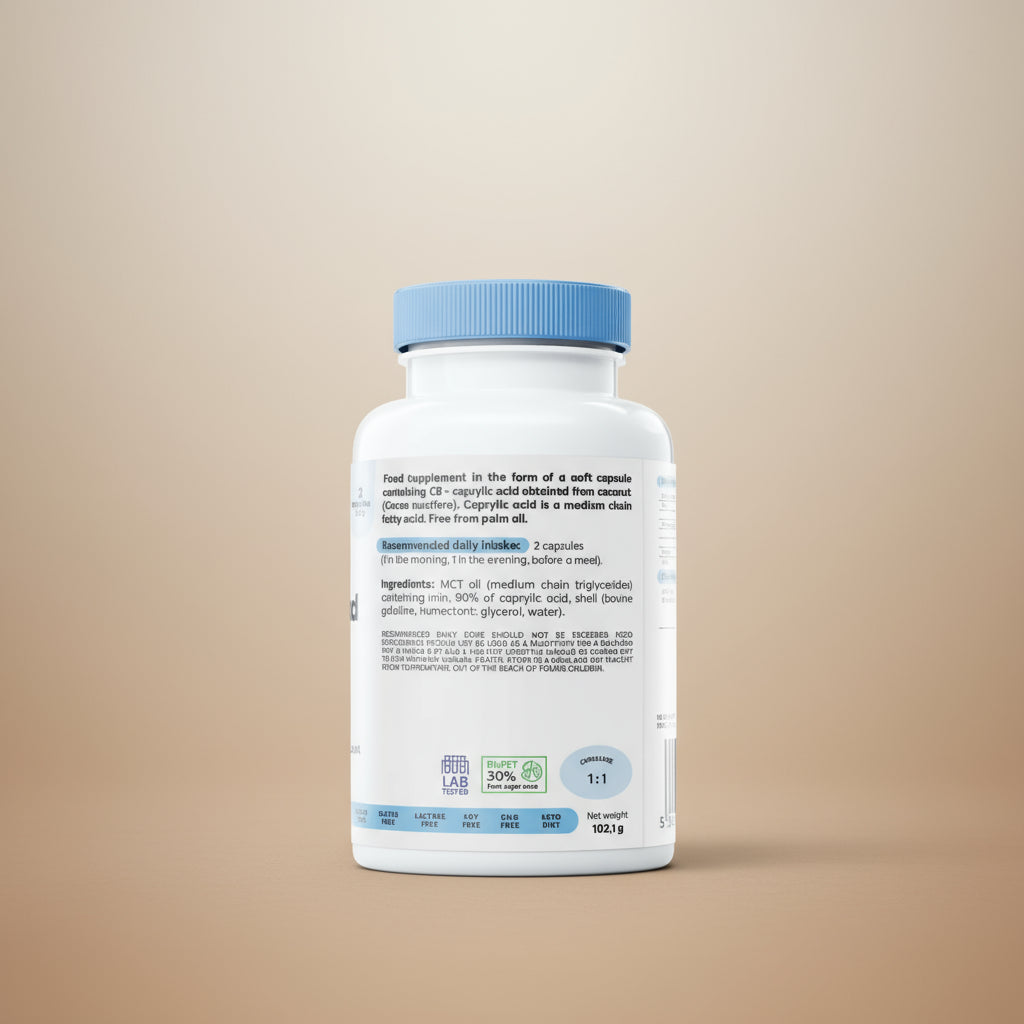 Caprylic Acid 1200mg Osavi Supplement Bottle