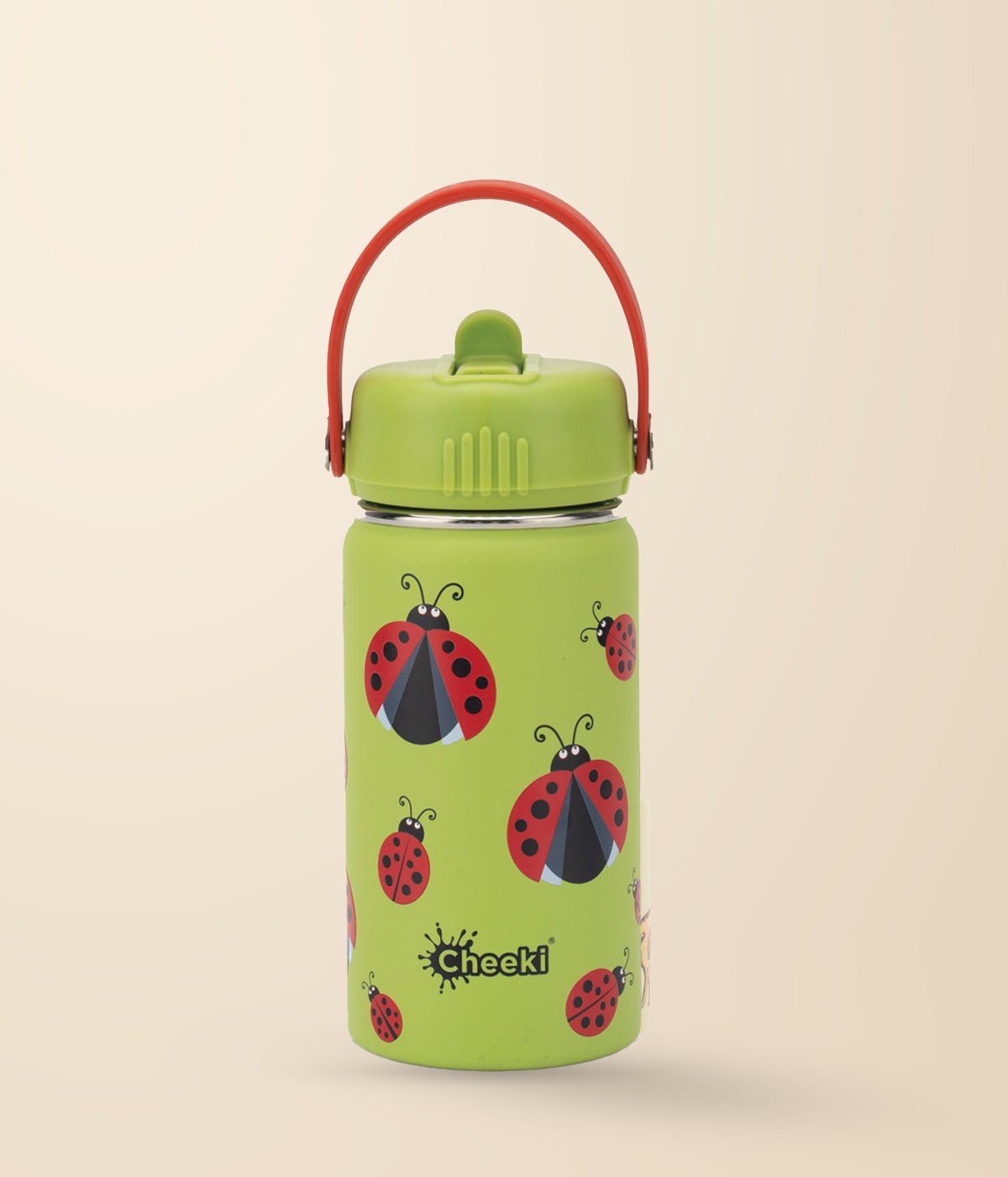 Cheeki 400ml Insulated Little Adventurer Bottle - Ladybug — product view
