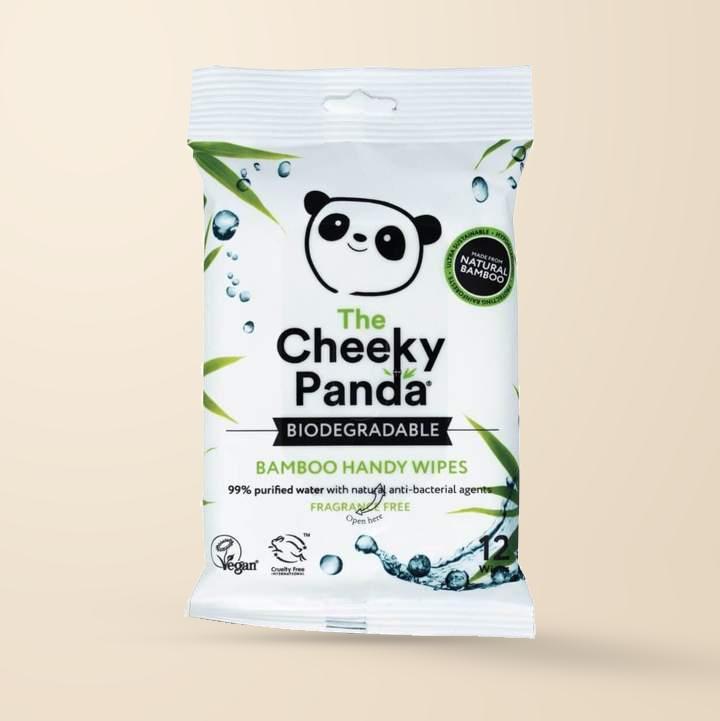 Cheeky Panda Bamboo Handy Wipes fragrance-free 12-wipe pack