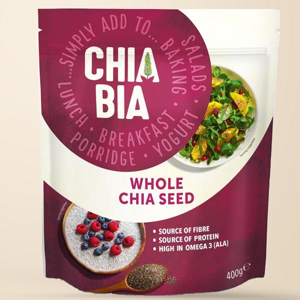Chia Bia Whole Chia Seed 400g front pouch