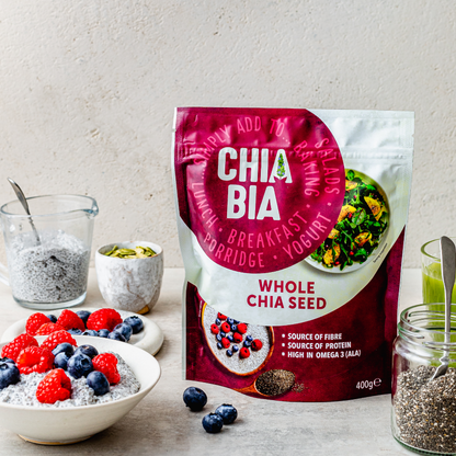 Chia Bia Whole Chia Seed 400g serving suggestion