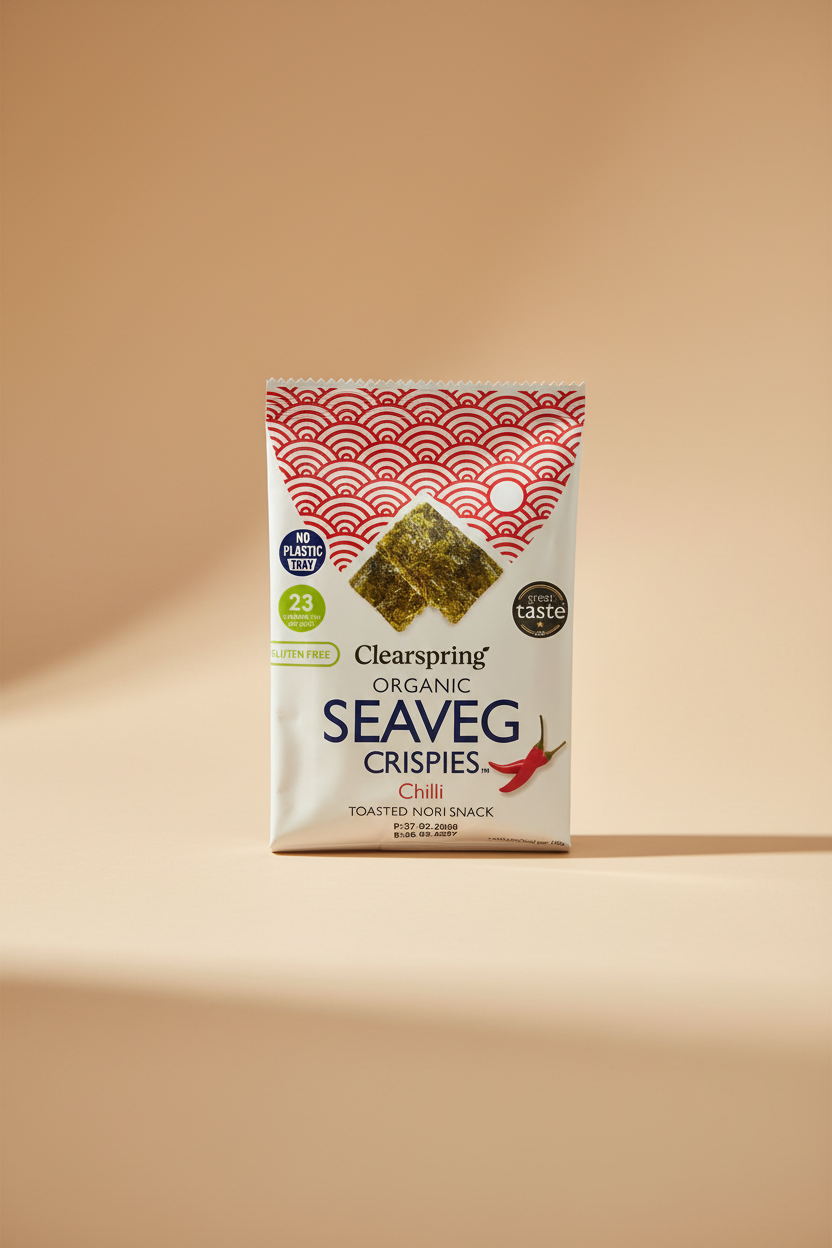 Clearspring Organic Seaveg Crispies Chilli Case 20 x 4g