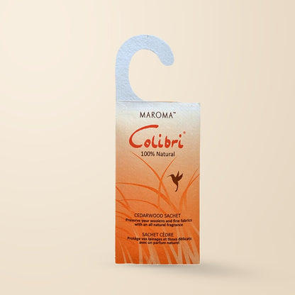 Colibri Cedarwood Hanging Sachet packaging