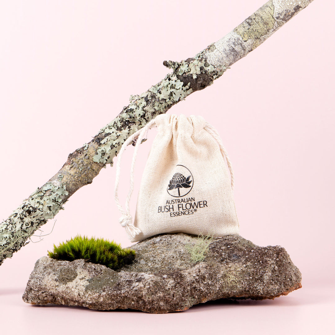 Australian Bush Flower branded jewellery pouch