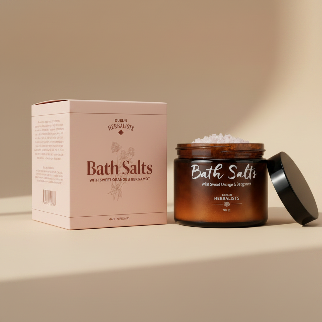 Dublin Herbalists Bath Salts Sweet Orange & Bergamot 500g