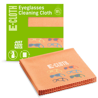 E-Cloth Eyeglasses Cleaning Cloth and packaging