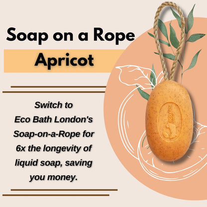 Eco Bath Apricot Soap on a Rope 220g alternate view