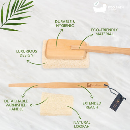Eco Bath Natural Loofah Brush product features