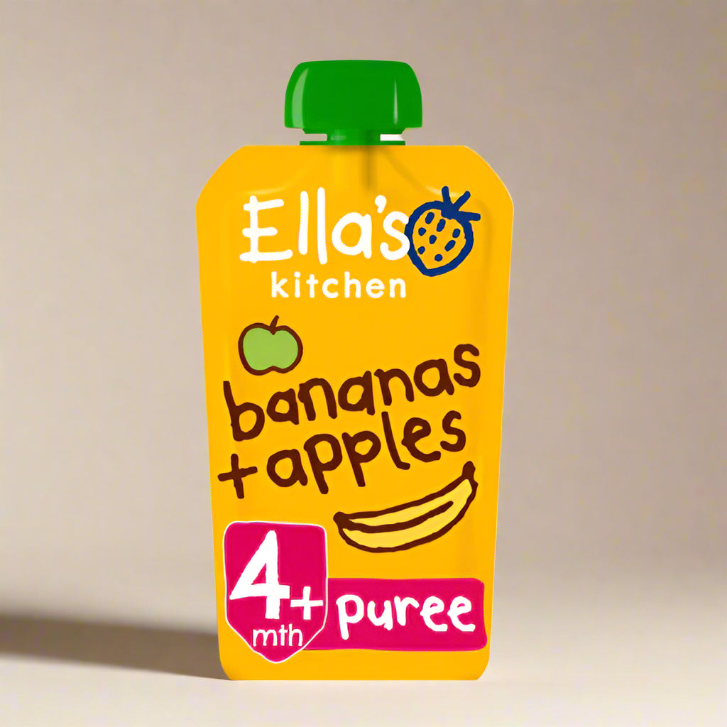 Ellas Kitchen Organic Apple and Banana Baby Food 7 x 120g pouches