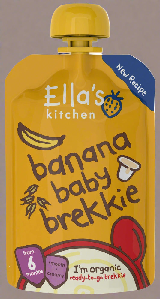 Ellas Kitchen Organic Baby Brekkie Banana 6 x 100g breakfast pouches