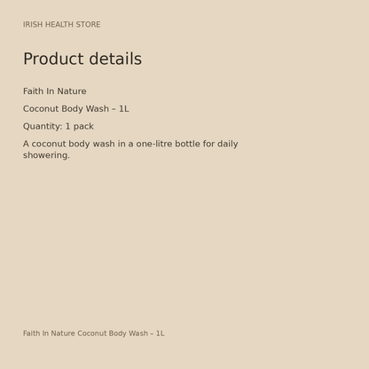 Faith In Nature Coconut Body Wash – 1L product details