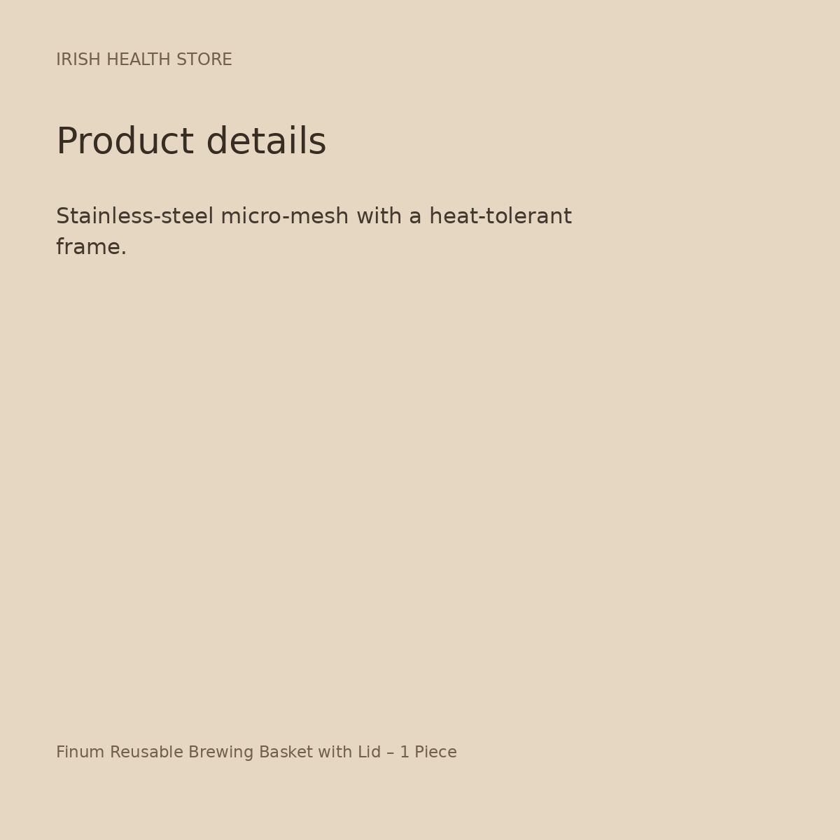 Finum Reusable Brewing Basket with Lid – 1 Piece product details