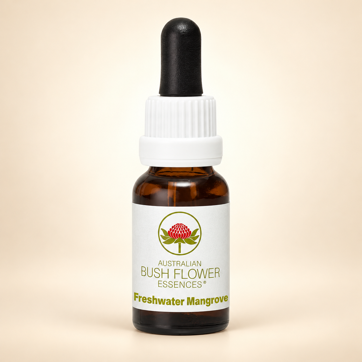 Australian Bush Flower Freshwater Mangrove Stock Essence – 15ml on warm beige background