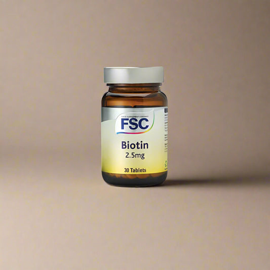 FSC Biotin 2.5mg – 30 Tablets for energy metabolism and beauty support