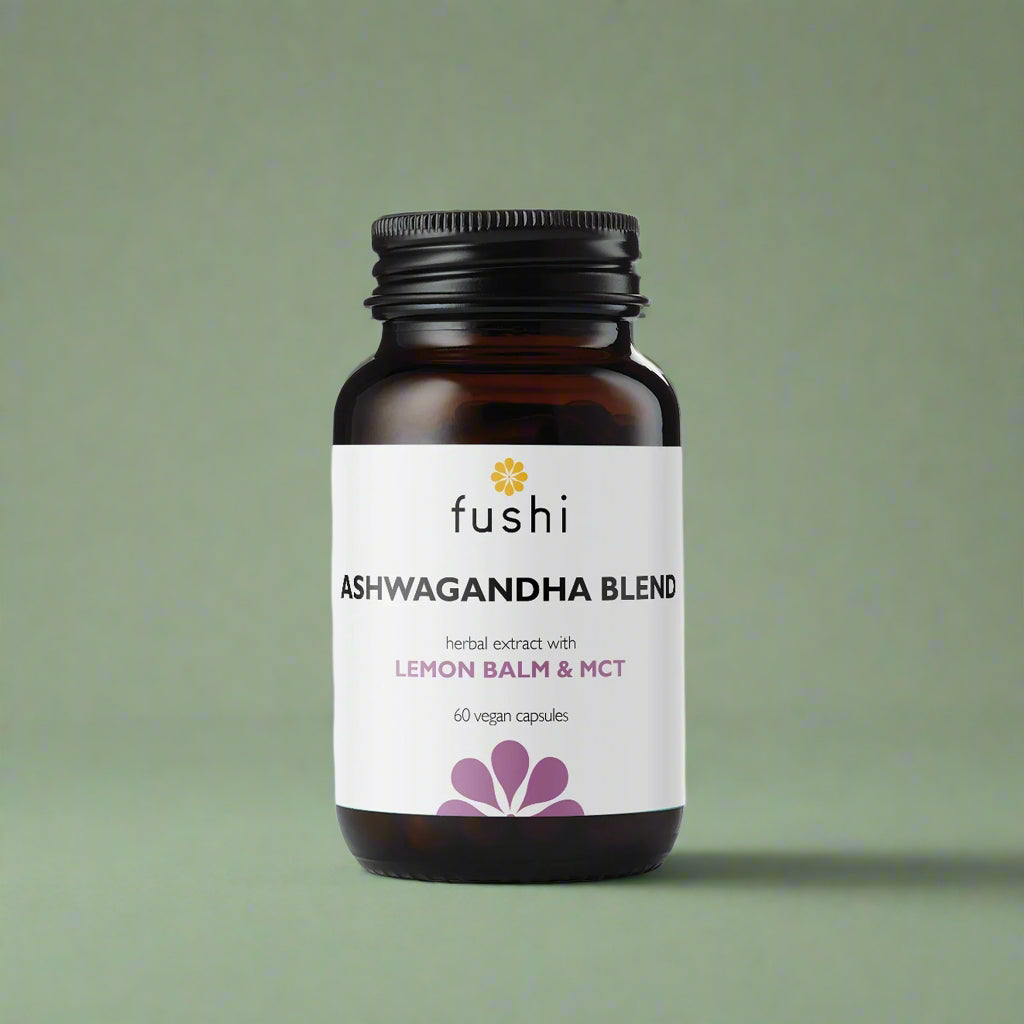 Fushi Ashwagandha Extract with MCT 60 Capsules Front Bottle