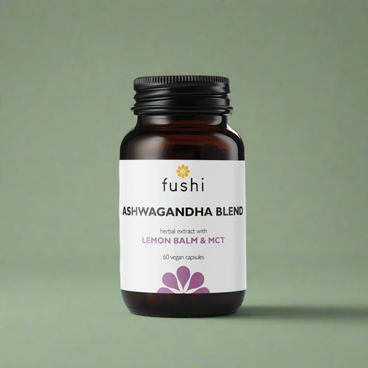 Fushi Ashwagandha Extract with MCT 60 Capsules Front Bottle