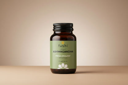  Fushi Ashwagandha Organic 60 Capsules Front Bottle