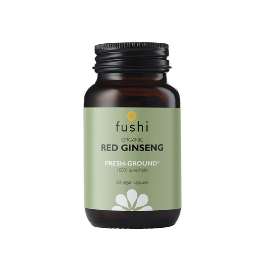 Fushi Red Ginseng Organic 60 Capsules Front Label