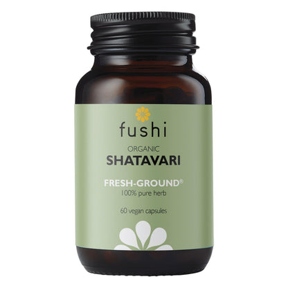Fushi Organic Shatavari 60 vegan capsules front label
