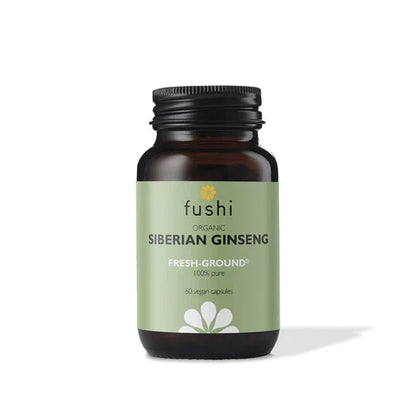 Fushi Siberian Ginseng Organic 60 Capsules Front Label