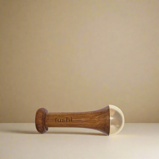 Fushi Small Kansa Wand with copper-tin head and teak handle