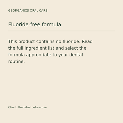 Georganics fluoride-free oral-care formula information