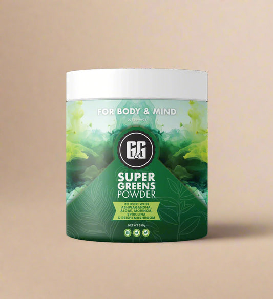 Front view of G&G Greens SuperGreen Daily Mix Superfood – 240g pouch