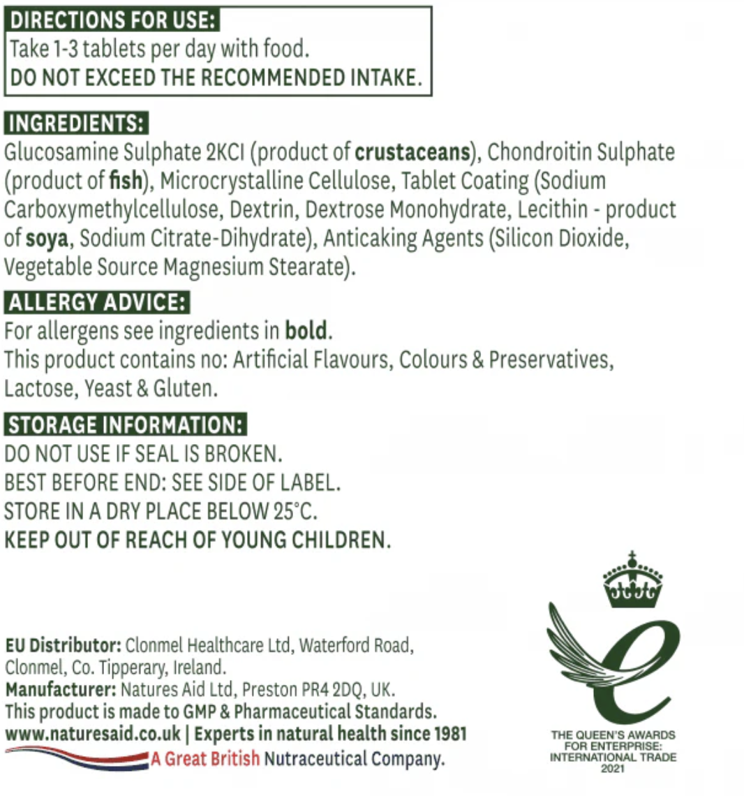 Product label with directions, ingredients, allergy advice, and storage information.