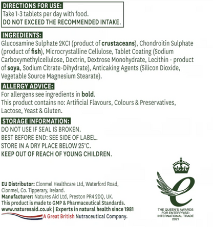 Product label with directions, ingredients, allergy advice, and storage information.