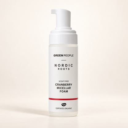 Green People Nordic Roots Cranberry Micellar Foam 150ml – scent-free pump bottle