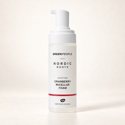 Green People Nordic Roots Cranberry Micellar Foam 150ml – scent-free pump bottle