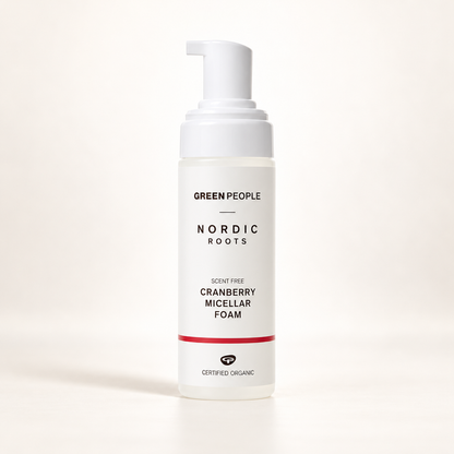 Green People Nordic Roots Cranberry Micellar Foam 150ml – scent-free pump bottle