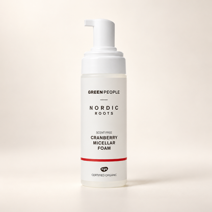 Green People Nordic Roots Cranberry Micellar Foam 150ml – scent-free pump bottle