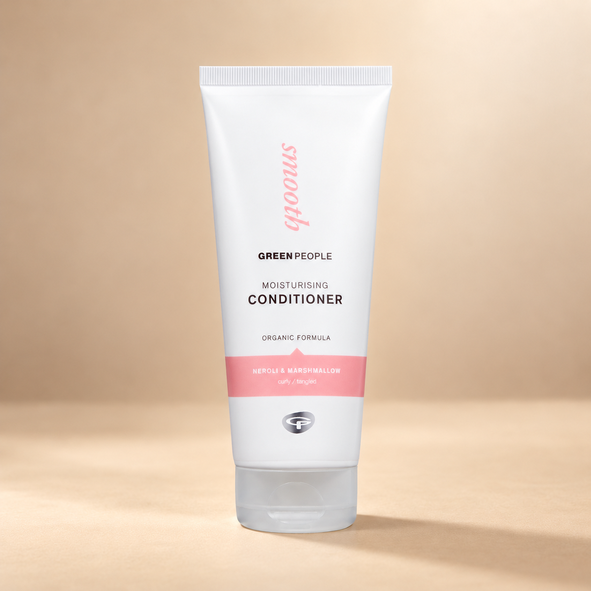 Green People Moisturising Conditioner – Neroli & Marshmallow, 200ml in its original packaging on a warm beige background