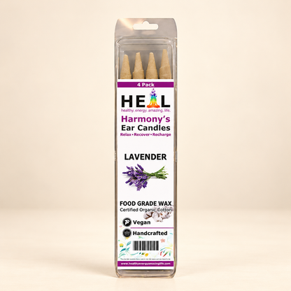 Harmony Cone Lavender Ear Candles 4 Pack — product packaging, image 2