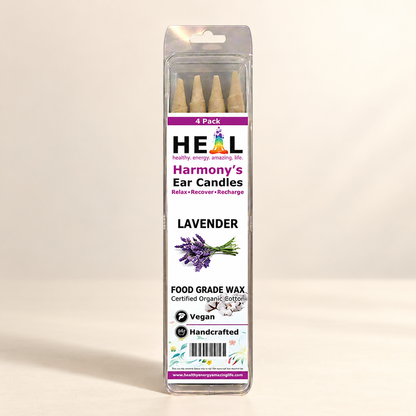 Harmony Cone Lavender Ear Candles 4 Pack — product packaging, image 3