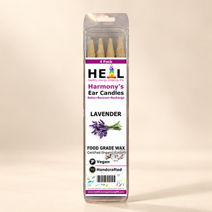 Harmony Cone Lavender Ear Candles 4 Pack — product packaging, image 4